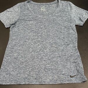 Nike Women's Dri-Fit Blue Heather Short Sleeve Tee